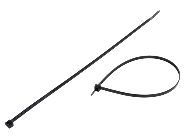 Kabelbinder; L: 300mm; W: 4,8mm; polyamide; 222N; zwart; Ømax: 83mm Kabelbinder; L: 300mm; W: 4,8mm; polyamide; 222N; zwart; Ømax: 83mm